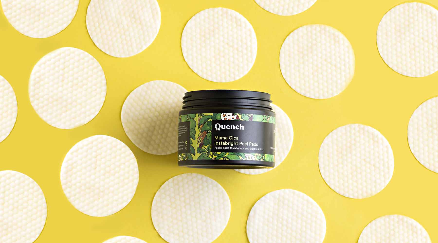 Quench Mama Cica Instabright Peel Pads for glowing skin