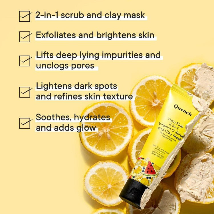 2-in-1 Scrub and Clay Mask With Yuzu Vitamin C - 50 ML