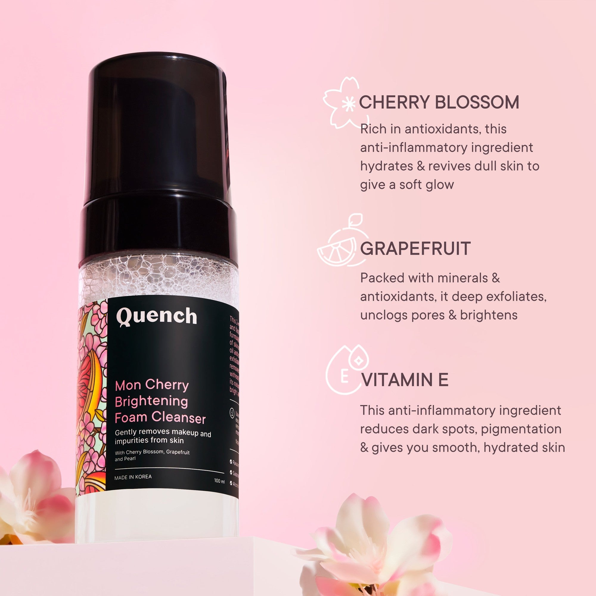 Brightening Foam Cleanser with Cherry Blossom Radiance - 100 ML