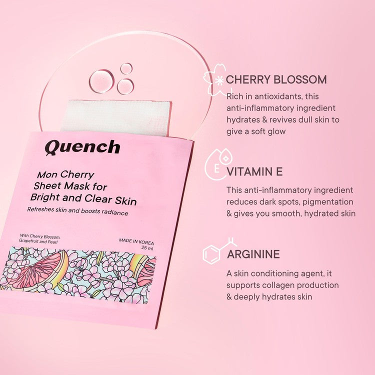 Brightening & Skin Clarifying Sheet Mask with Cherry Blossom Radiance - 25 ML