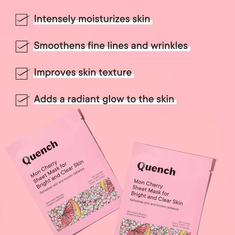 Brightening & Skin Clarifying Sheet Mask with Cherry Blossom Radiance (Pack of 3)