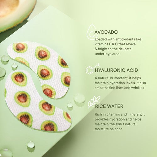 Brightening Under Eye Hydrogel Patch with Avocado Vitamins C & E - 1 PAIR