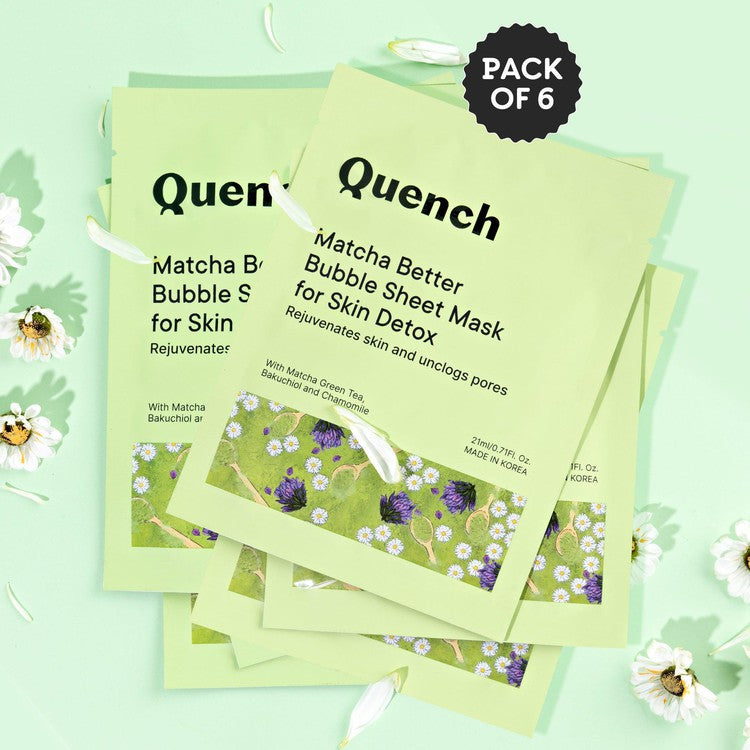 Bubble Sheet Mask with Matcha Green Tea Anti-Oxidants (Pack of 6)