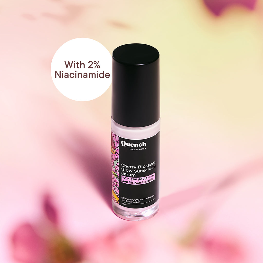 Cherry Blossom Glow Sunscreen Serum with 2% Niacinamide