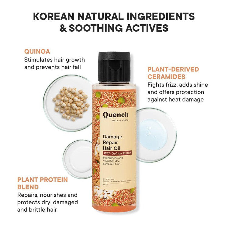 Damage Repair Hair Oil with Quinoa Protein- 100ml