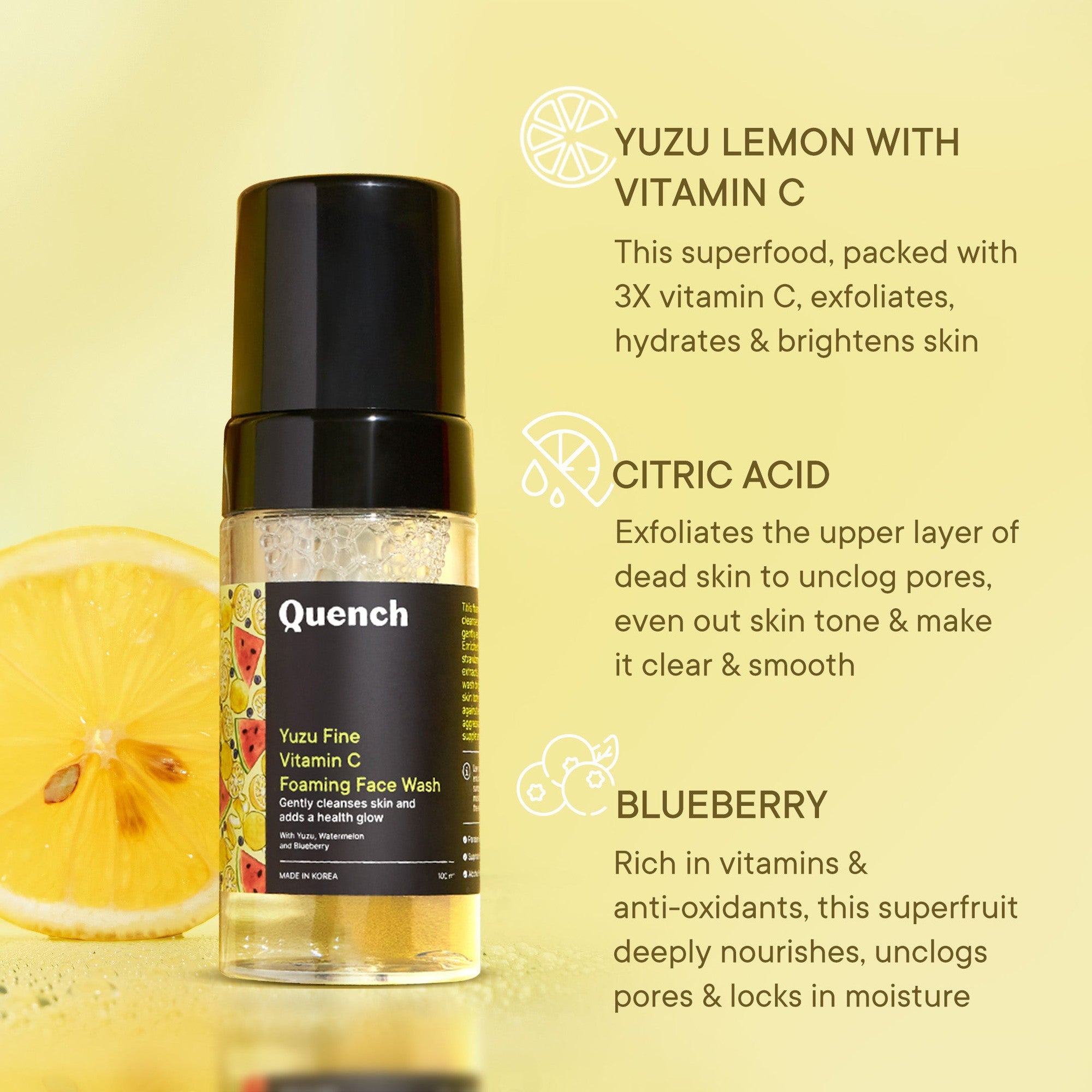 Foaming Face Wash with Yuzu Vitamin C - 100 ML