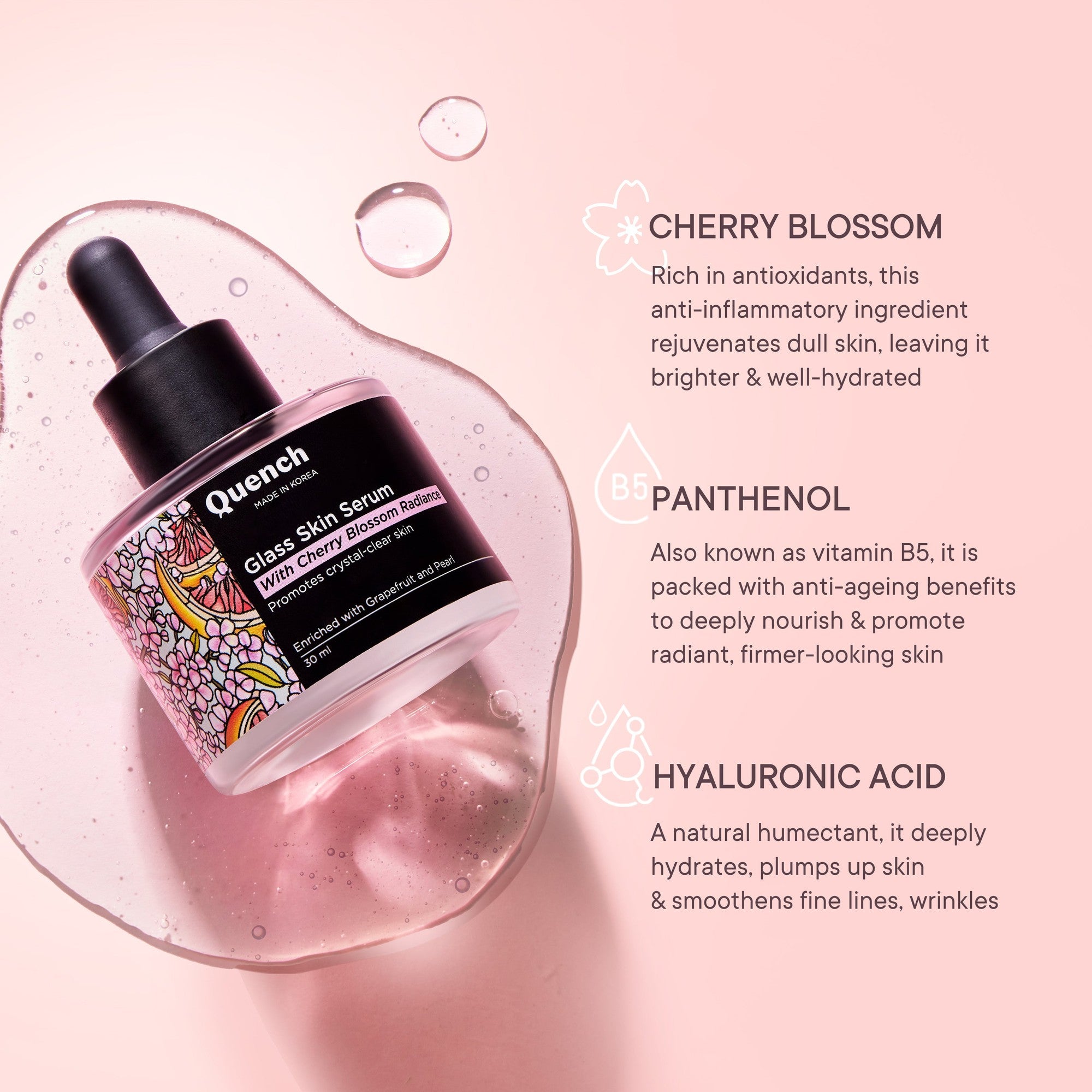 Glass Skin Serum with Cherry Blossom Radiance - 30 ML