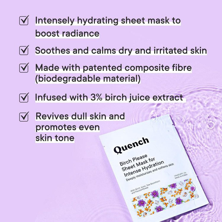 Intense Hydration Sheet Mask with Birch Juice Enzymes (Pack of 6)