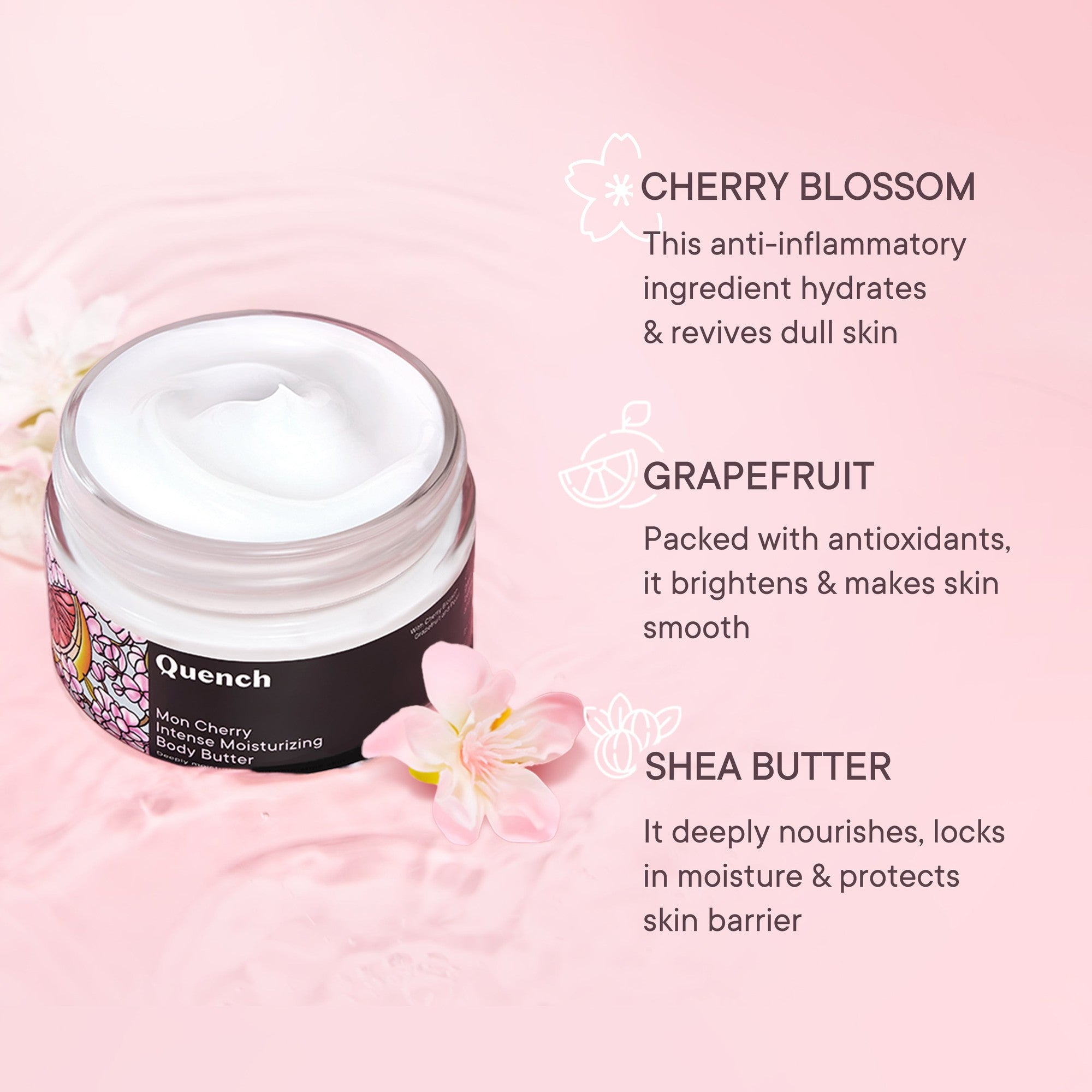 Intense Moisturizing Body Butter with Cherry Blossom Radiance - 100 ML