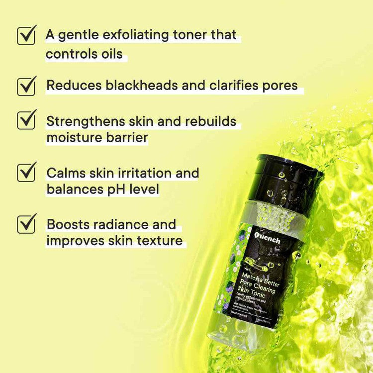 Pore Clearing Skin Toner with Matcha Green Tea Anti-Oxidants - 100 ML