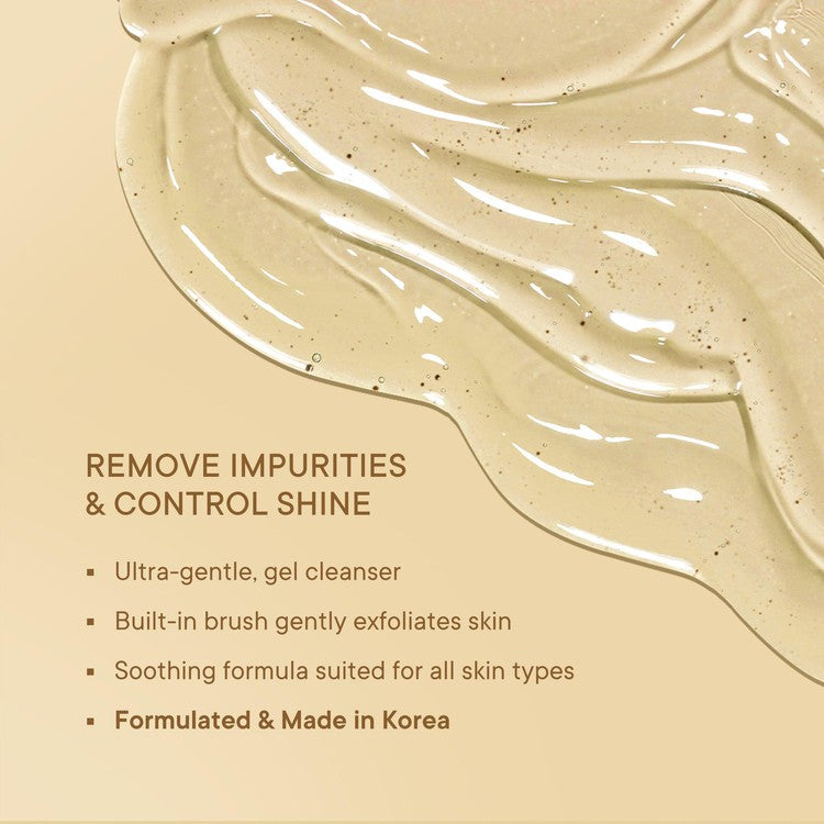 Shine Control Gel Face Wash with Chia Seeds Omega 3 With Built-in Brush for Deep Cleansing - 100 ML