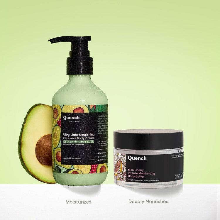 Ultra Light Nourishing Face and Body Cream with Avocado Vitamins C & E - 200 ML